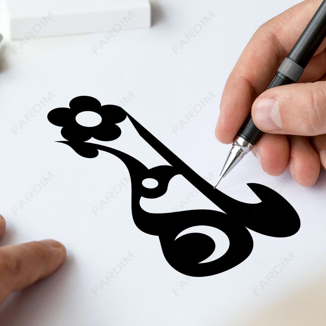 طرح وکتور تایپوگرافی و حروف نگاری خوشنویسی شده ( ماه ) کد A132384